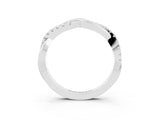 White gold Round Moissanite Twisted Infinity Band with Prong Setting_9