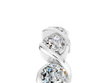 White gold Round Moissanite Wave Band with Channel Setting and Shared Prongs_11
