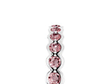 White gold Round Morganite Bezel Set Eternity Band_11