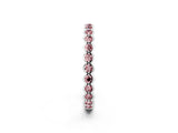 White gold Round Morganite Bezel Set Eternity Band_8