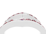 White gold Round Morganite Channel-Set Chevron Band_10