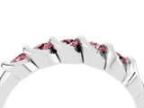 White gold Round Morganite Eternity Band with Twist Prong Setting_22