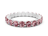 White gold Round Morganite Eternity Band with U-Prong Setting_30