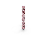 White gold Round Morganite Eternity Band with U-Prong Setting_32