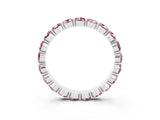White gold Round Morganite Eternity Band with U-Prong Setting_33