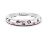 White gold Round Morganite Flush-Set Comfort Fit Band_6