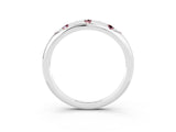 White gold Round Morganite Flush-Set Comfort Fit Band_9