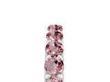 White gold Round Morganite Half Eternity Band with Classic Prong Setting_11