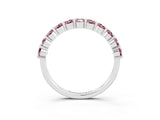 White gold Round Morganite Half-Eternity Prong-Set Band_9
