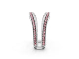 White gold Round Morganite Milgrain Eternity Band with Channel Setting_20