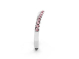 White gold Round Morganite Pavé Curved Band with Shared Prong Setting_8