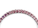 White gold Round Morganite Pavé Eternity Band with Shared Prong Setting_10