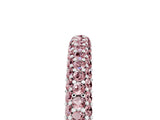 White gold Round Morganite Pavé Eternity Band with Shared Prong Setting_11