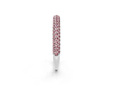 White gold Round Morganite Pavé Eternity Band with Shared Prong Setting_8