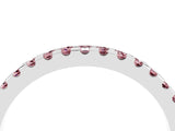 White gold Round Morganite Pavé Set Eternity Band with Micro Prong Setting_10