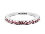 White gold Round Morganite Pavé Set Eternity Band with Micro Prong Setting_6