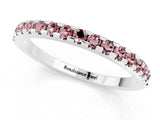 White gold Round Morganite Pavé Set Eternity Band with Micro Prong Setting_7
