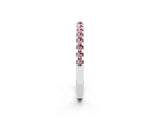 White gold Round Morganite Pavé Set Eternity Band with Micro Prong Setting_8