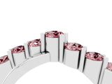 White gold Round Morganite Prong-Set Crossover Band_10