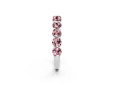 White gold Round Morganite Shared Prong Eternity Band_8