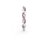 White gold Round Morganite Twist Eternity Band with Pavé Setting_8