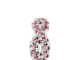 White gold Round Morganite Twisted Eternity Band with Pavé and Shared Prong Setting_35