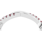 White gold Round Morganite Twisted Infinity Band with Prong Setting_10