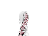 White gold Round Morganite Twisted Infinity Band with Prong Setting_11