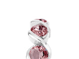 White gold Round Morganite Wave Band with Channel Setting and Shared Prongs_11