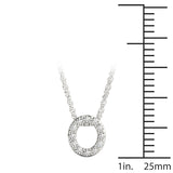 White gold Round Pavé Diamond Circle Pendant 1