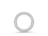 White gold Round Pavé Diamond Circle Pendant