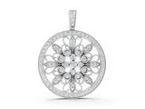White gold Round Pavé Diamond Filigree Pendant_4