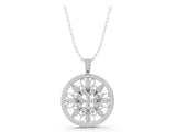White gold Round Pavé Diamond Filigree Pendant_5
