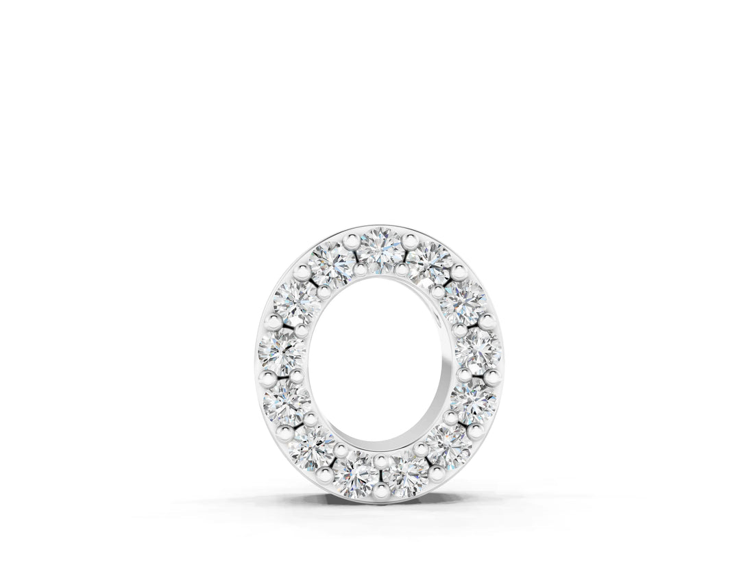 White gold Round Pave Diamond Open Circle Pendant_3