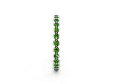 White gold Round Peridot Bezel Set Eternity Band_20