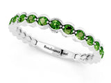 White gold Round Peridot Bezel Set Eternity Band_7