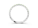 White gold Round Peridot Bezel Set Eternity Band_9