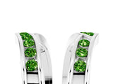 White gold Round Peridot Channel-Set Chevron Band_11