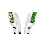 White gold Round Peridot Chevron Contour Band with Prong Setting_11