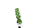 White gold Round Peridot Curved Wedding Band with Channel Setting_11