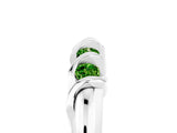 White gold Round Peridot Eternity Band with Twist Prong Setting_23