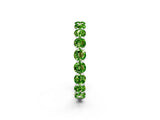 White gold Round Peridot Eternity Band with U-Prong Setting_32