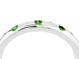 White gold Round Peridot Flush-Set Comfort Fit Band_10