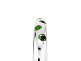 White gold Round Peridot Flush-Set Comfort Fit Band_11