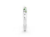 White gold Round Peridot Flush-Set Comfort Fit Band_8
