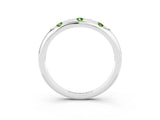 White gold Round Peridot Flush-Set Comfort Fit Band_9