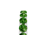 White gold Round Peridot Half Eternity Band with Classic Prong Setting_11