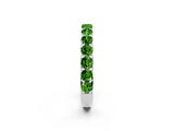 White gold Round Peridot Half Eternity Band with Classic Prong Setting_8