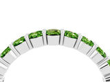 White gold Round Peridot Half-Eternity Prong-Set Band_10
