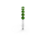 White gold Round Peridot Half-Eternity Prong-Set Band_8